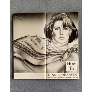 GINNIE JOHANSEN How to Wear/Tie  Your Scarf Illustrated Booklet 30 styles--1986
